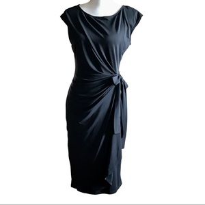 Dark Navy Blue Lark & Ro faux wrap dress
